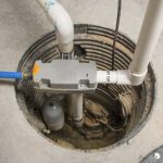 Sump pump being installed in Toronto