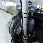 sump pump being installed
