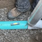 Level on drain pipe