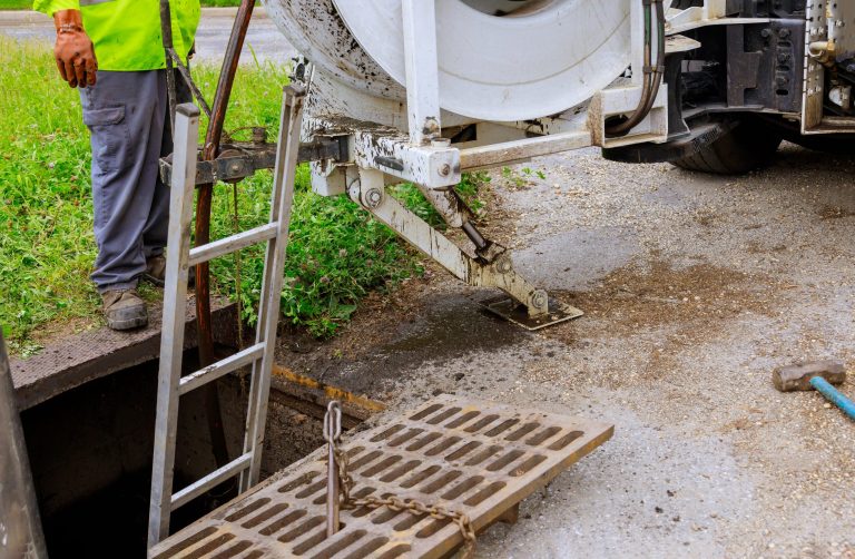 sewege system being cleaned