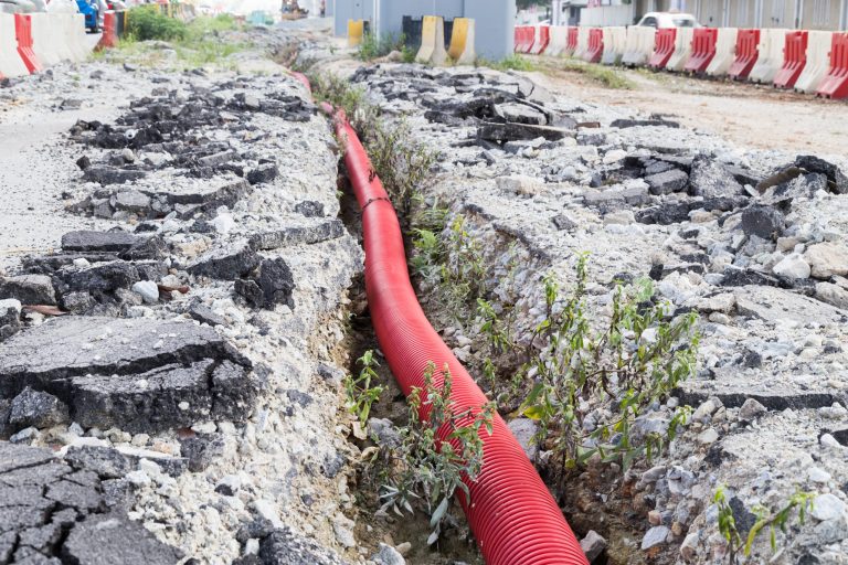 Sewer lines installation