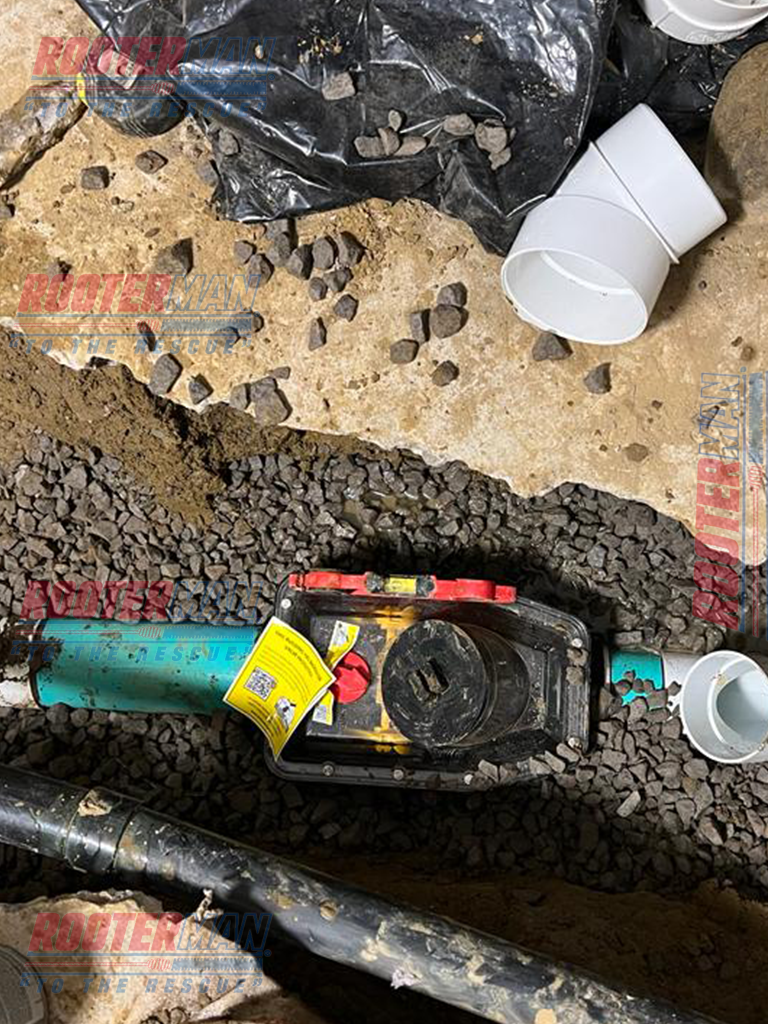 Backwater valve installation