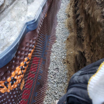 Waterproofed from exterior of a house