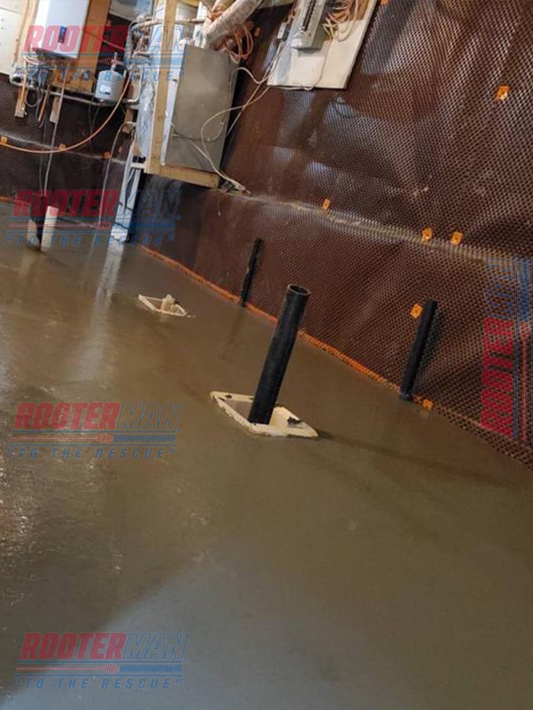 basement floor fixed and waterproofed from inside to prevent water intrusion